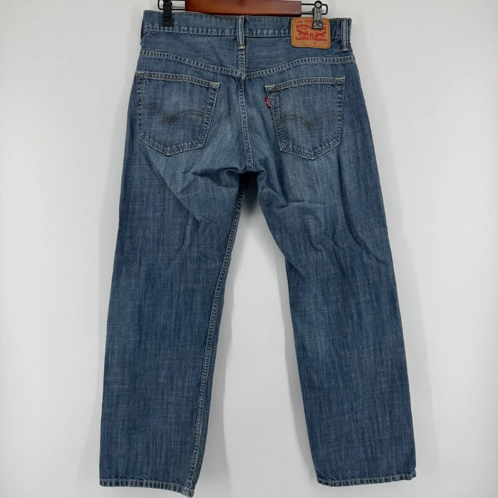 Levi's 569 Loose Straight Jeans Mens 32x32 Blue Mid Wash Denim Pants